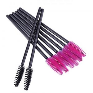 Clean disposable mascara brushes